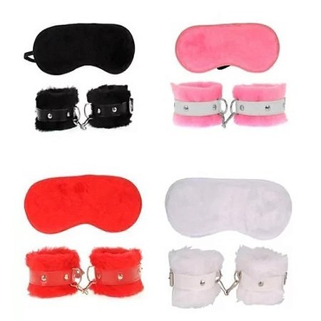 Algema com Tapa Olho Pelucia Cores - 5798