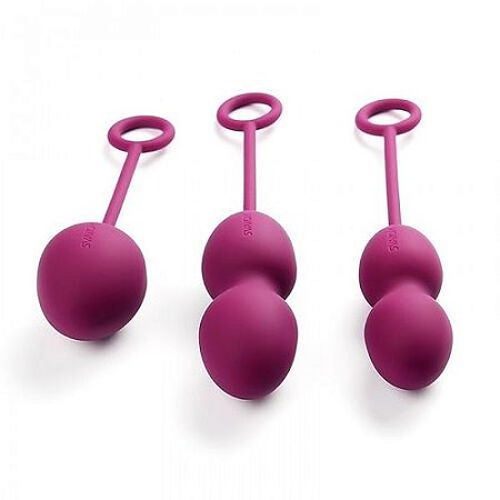 Kit Kegel Bola Pompoarismo Silicone Roxo - 5830
