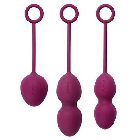 Kit Kegel Bola Pompoarismo Silicone Roxo - 5830