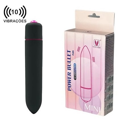 Capsula vibratória Vibe 10 Vibrações 8,5x1,5x1,5 cm Cores - 10856