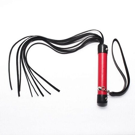 Chicote Luxo 8 Tiras Vermelho 40cm - 1498