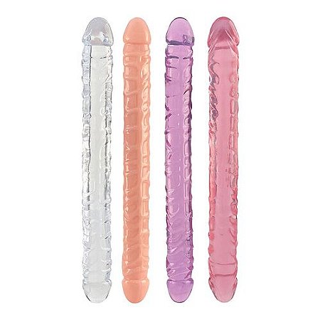 Prótese Ponta Dupla Silicone Cores 33,5 x 3,2cm - 8223