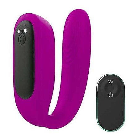 Vibrador Para Casal Recarregável Controle Remoto 9 Funções Cores - 6916