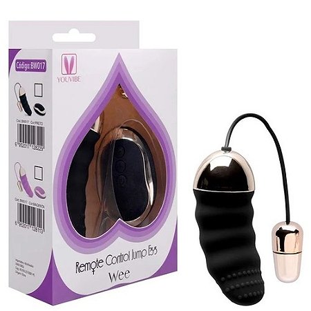 Vibrador Bullet Recarregável Texturizada Controle 10 Funções Preto - 5782