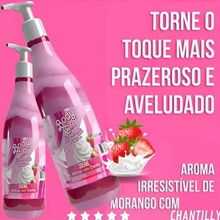 Creme aromatizante hidratante Blow Girl Beijavél Morango 320ml - 2306