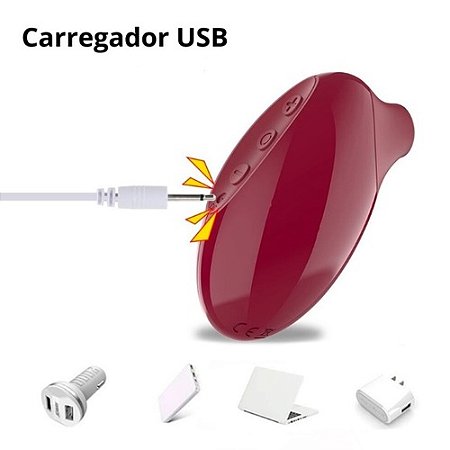 Vibrador Clitoriano Sucção Ruby 9 Vibrações Recarregável - 6935