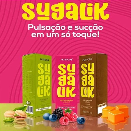 Gel Sugalik Sugador Líquido Beijável Sabores 15gr - 9522