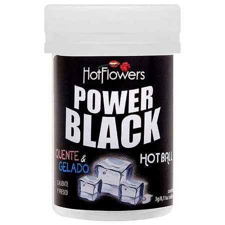 Hot Ball Bolinha Beijável Power Black Esquenta e Esfria  2un - 3536