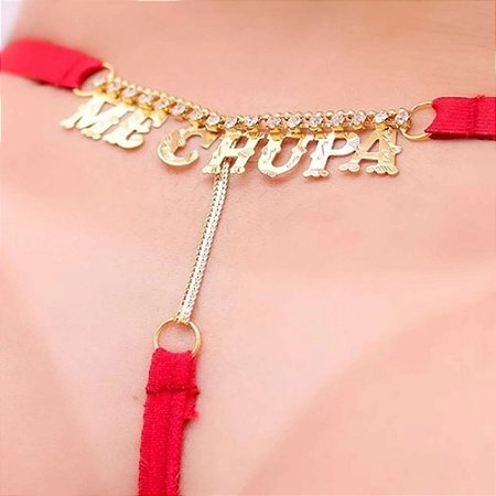 Tanga Fio Dental Me Chupa Vermelha  - 4191V