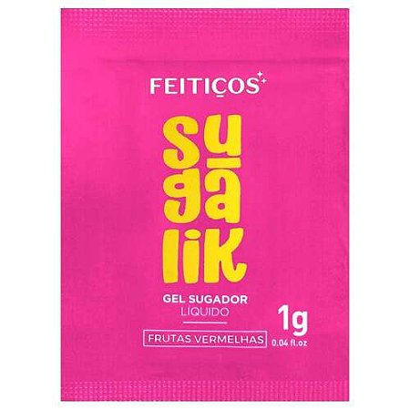 Gel Sugalik Sugador Líquido Comestível Sache Frutas Vermelhas 1gr - 35132