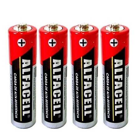 Pilha Palito Alfacell comum AAA 4un - 9870