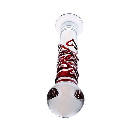 Plug Anal de Vidro Com Ponta Redonda 17,5 x 3,9 cm - 8804