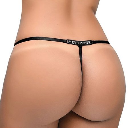 Tanga Fio Dental Mete Forte Brilha No Escuro Preta - 5078