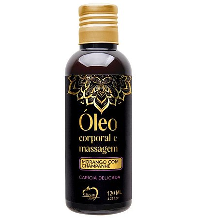 Oleo Para Massagem Corporal Morango com Champanhe 120ml - 33772
