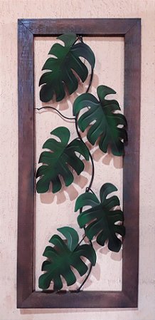 Quadro Folhas Costela de Adao  - Verde