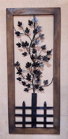 Quadro Folhas de Outono com cerca