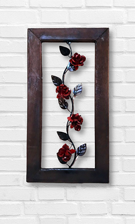 Quadro galho 4 flores - médio