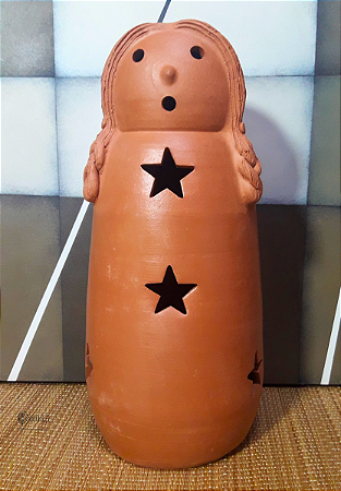 Luminária Boneca  Barro Jardim