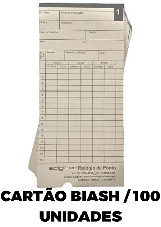 Cartão Cartográfico Vega Biash 100 UNI