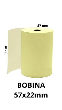 Bobina Térmica 57x22 - Térmica Amarelo / Relógio de Ponto E