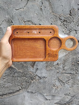 Tábua de Servir Espetinhos e Mandioca