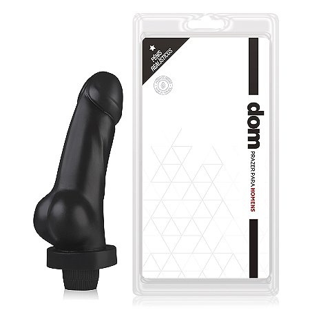 Pênis com Vibro e Escroto 18x4cm - Dom