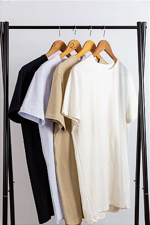 Kit 4 Camisetas Verona Algodão com Elastano