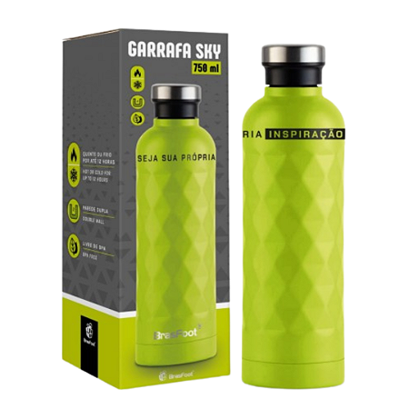 Garrafa Térmica SKY 750ml - Verde limão