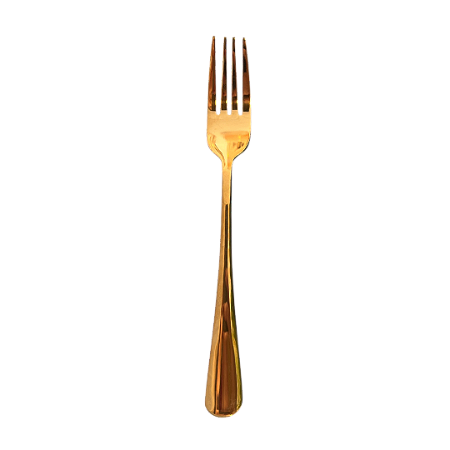 Mimo Style Garfo de Mesa Dourado de Aço Inoxidável