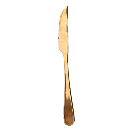 Mimo Style Faca de Mesa Dourado de Aço Inoxidável