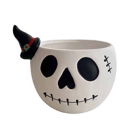 Bowl de caveira- ceramica 9,1 x 12,5 x 5cm