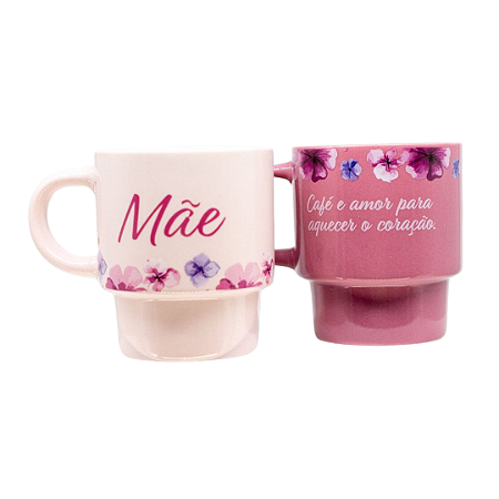 Kit Canecas Empilháveis Mãe Florence