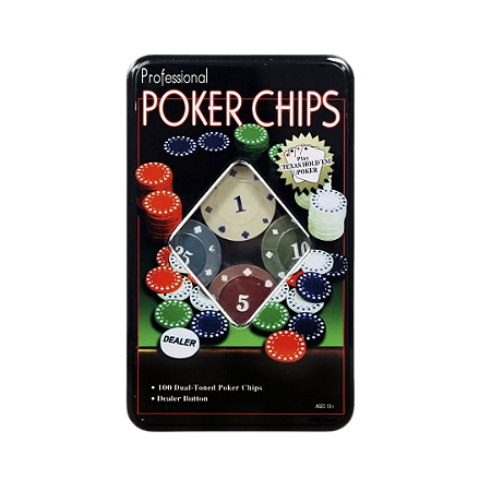 Professional Poker Chips 100 Fichas Numeradas + Ficha Dealer