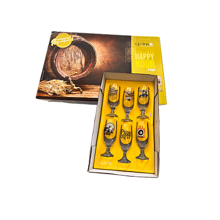 Conjunto De Copos Top Line Brasões 6 Peças