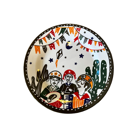 Prato sobremesa São João de melamina
