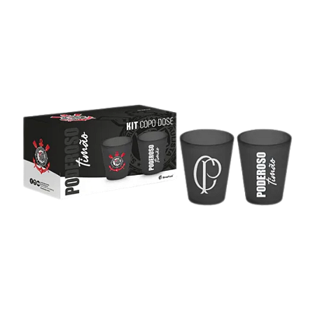 Kit 2 Copos Shot Dose Individual Corinthians