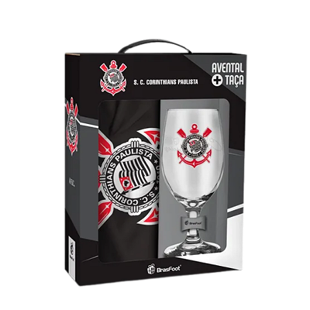 Kit Taça Cerveja + Avental Churrasqueiro Corinthians