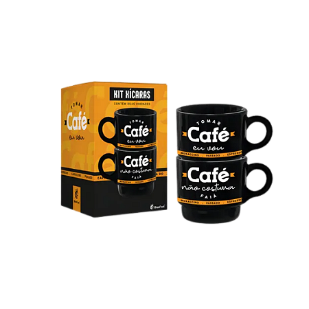 Kit Xícaras Empilhada Dupla Canecas Porcelana 230ml