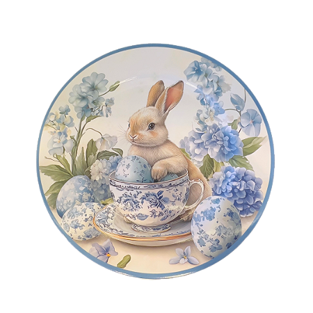 Sousplat Coelho 33cm azul