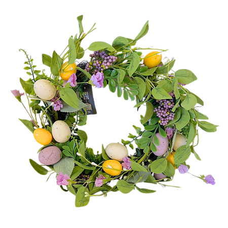 Guirlanda de Páscoa decorativa com ovos