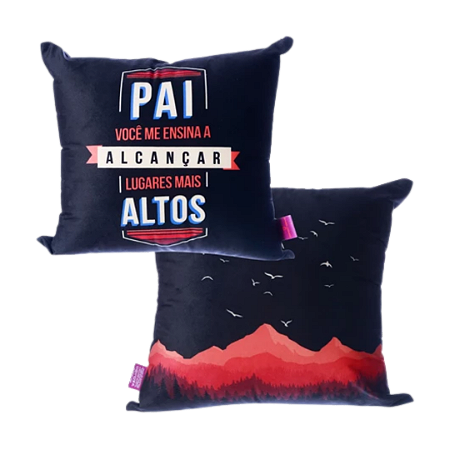 Almofada Pai Você Me Ensina Aveludada
