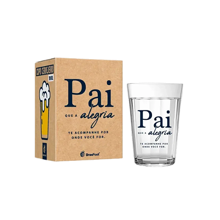 Copo Americano Vidro 190ml Pai que a alegria