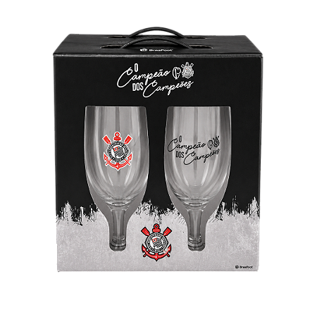 CONJUNTO 2 TAÇAS WINDSOR CORINTHIANS 330ML BRASFOOT