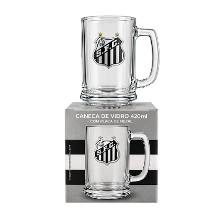 CANECA DE VIDRO SANTOS 420ML ALLMIX