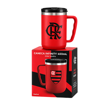 CANECA TÉRMICA INFINITY FLAMENGO 450ML BRASFOOT