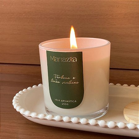 Vela Aromática de Verbena e Limão Siciliano 200g Mariazita