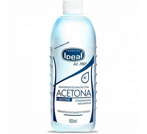 Kit C/12 Removedor De Esmaltes Com Acetona Ideal 500ml