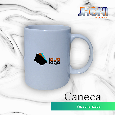 Caneca 9,5x8cm 325ml Personalizada Com Sua Logo 10 Unidades