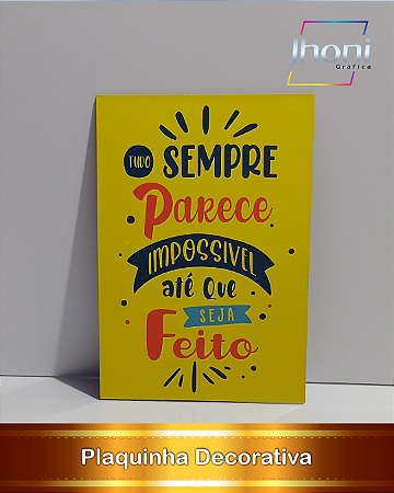 Plaquinha Decorativa 20x28cm Mod.05