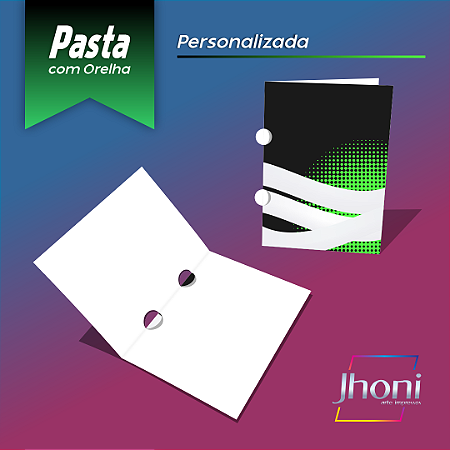 Pasta Com Orelha 4/0 100 un Personalizada